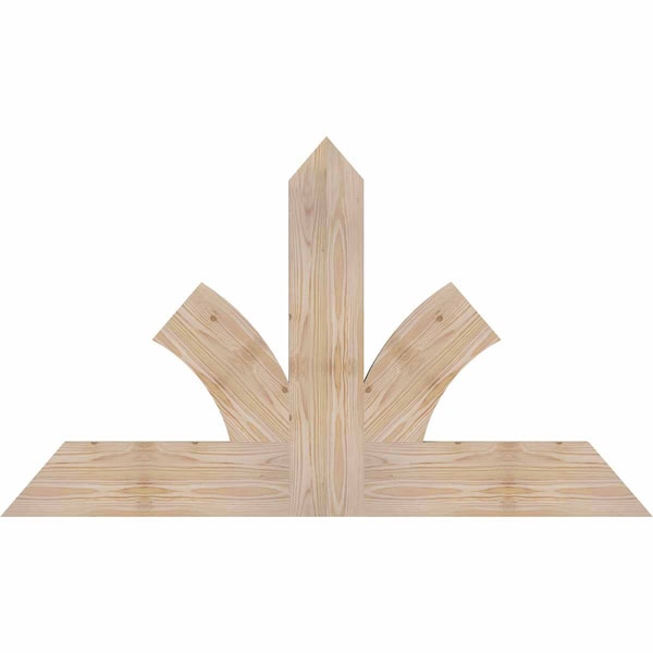 Ekena Millwork Richland Smooth Timber Gable Bracket, Douglas Fir, 48"W x 28"H x 1 1/2"D x 5 1/2"F, 14/12 Pitch GBW048X28X0206RIC00SDF - main
